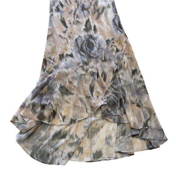 R&M Richards Womens Sleeveless Tiered HI Lo Maxi Dress Size 14 Floral Elegant - Picture 3 of 9